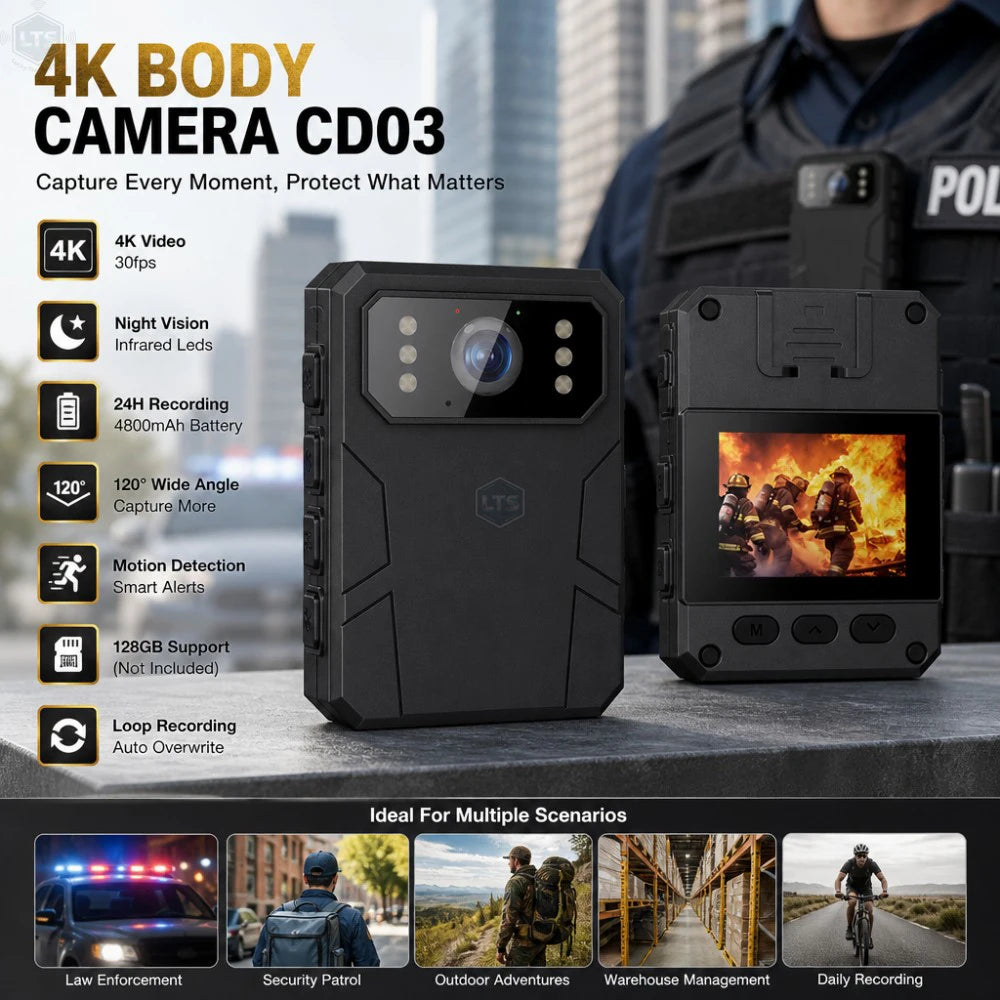 Wearable Body Camera with Night Vision