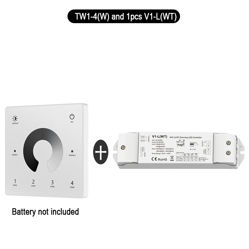 Kit Tuya con controller LED monocolore e telecomando