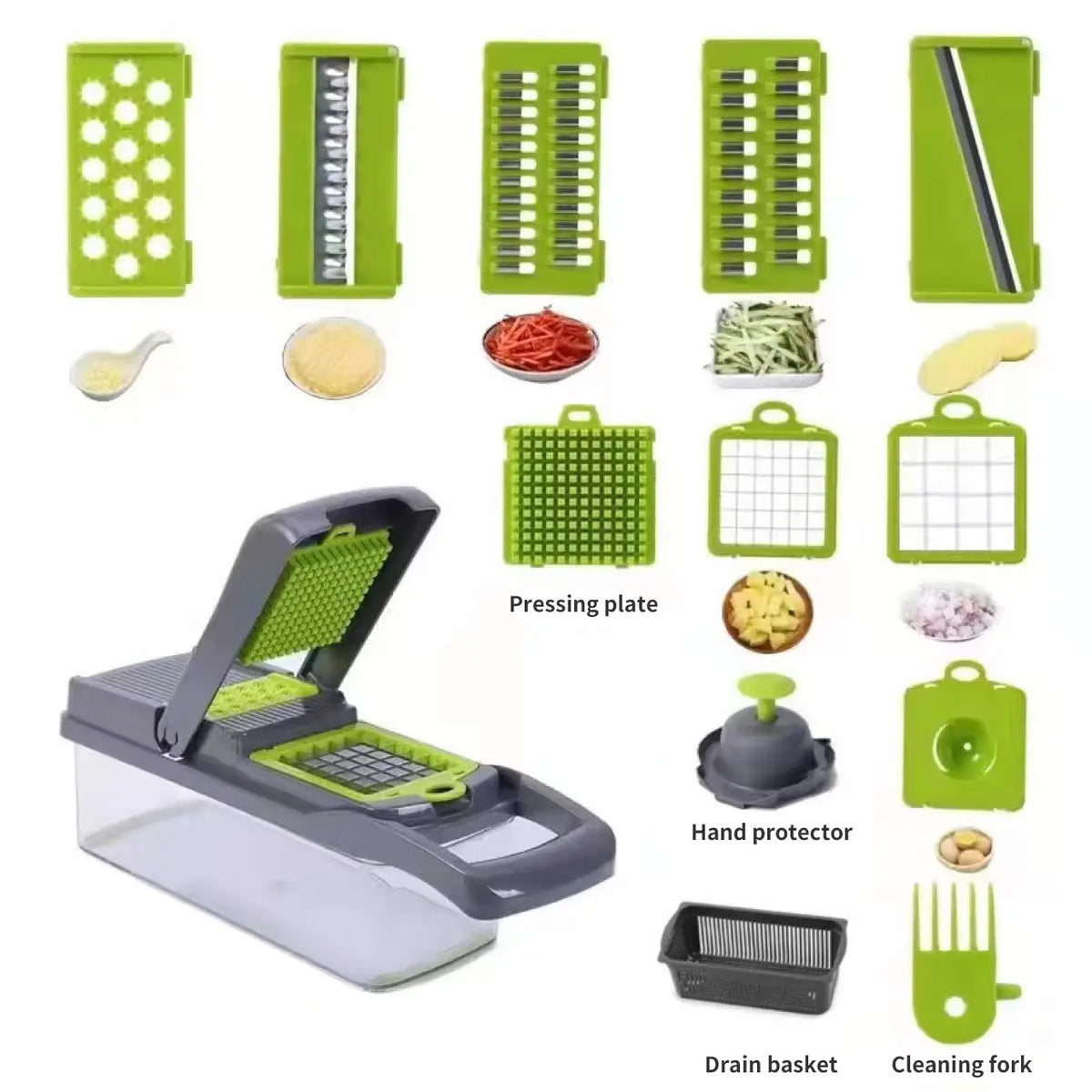 Vegetable Slicer Set with Catch Basket