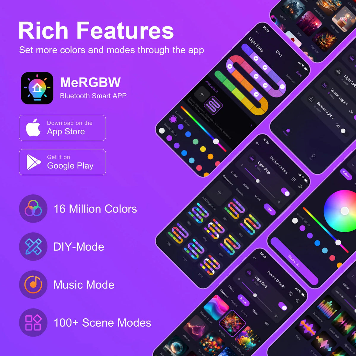 Appstyrt RGB LED-bokstavlampe