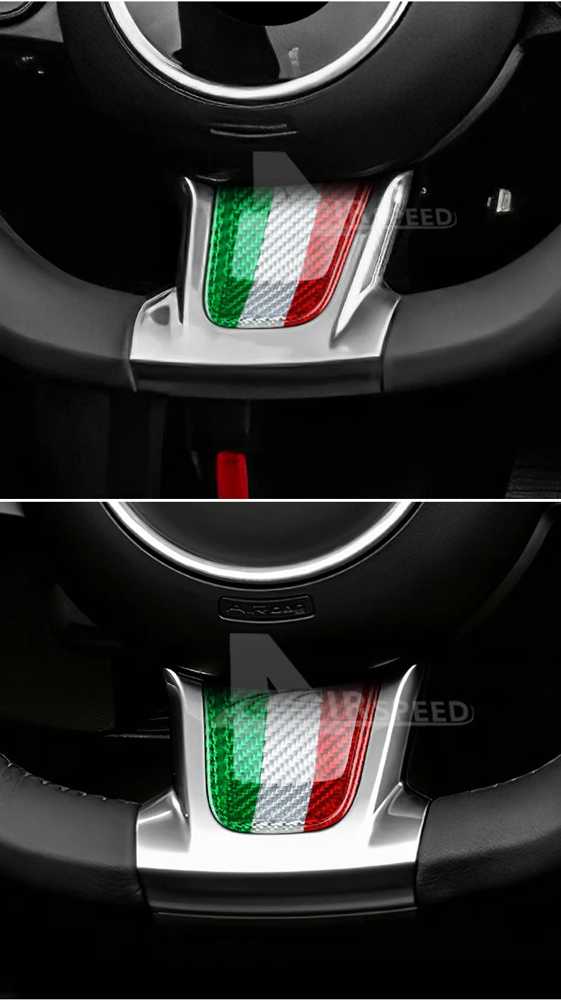 Real Hard Carbon Fiber Bottom Trim for Fiat 500 Abarth 595 2020-2023