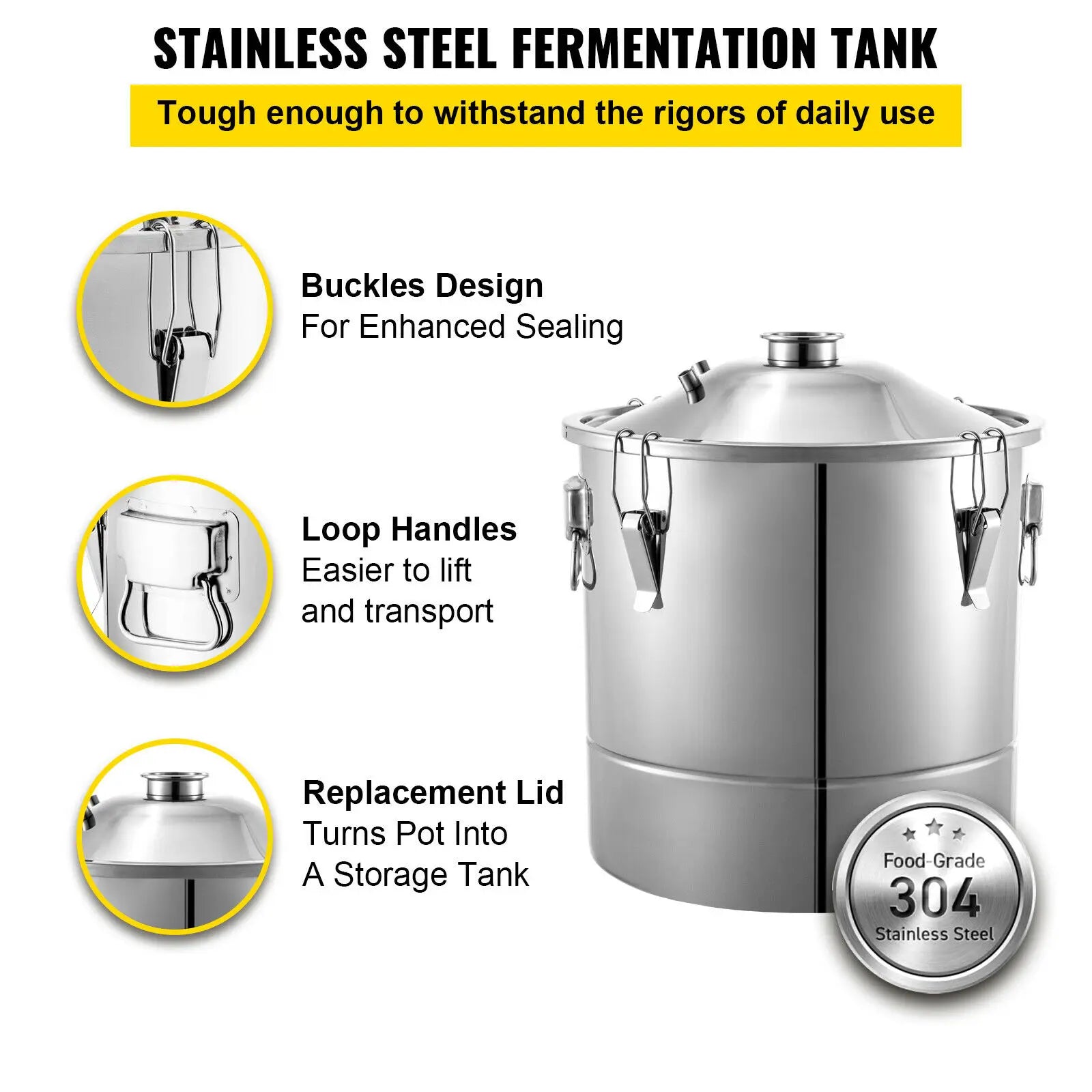 SucceBuy machine distillatrice d’alcool 20L-70L, équipement de brassage de bière, kit d’appareils DIY pour vin, moonshine, distributeur, appareil domestique