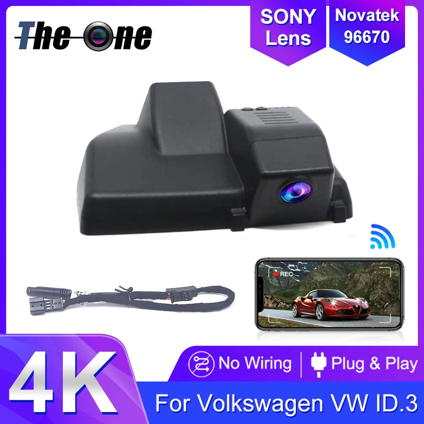 Dash Cam 4K for Volkswagen VW ID.3 ID3 2025 2024 2023 2022 2021 2020,Dashcam for Cupra Born,Car Accessories