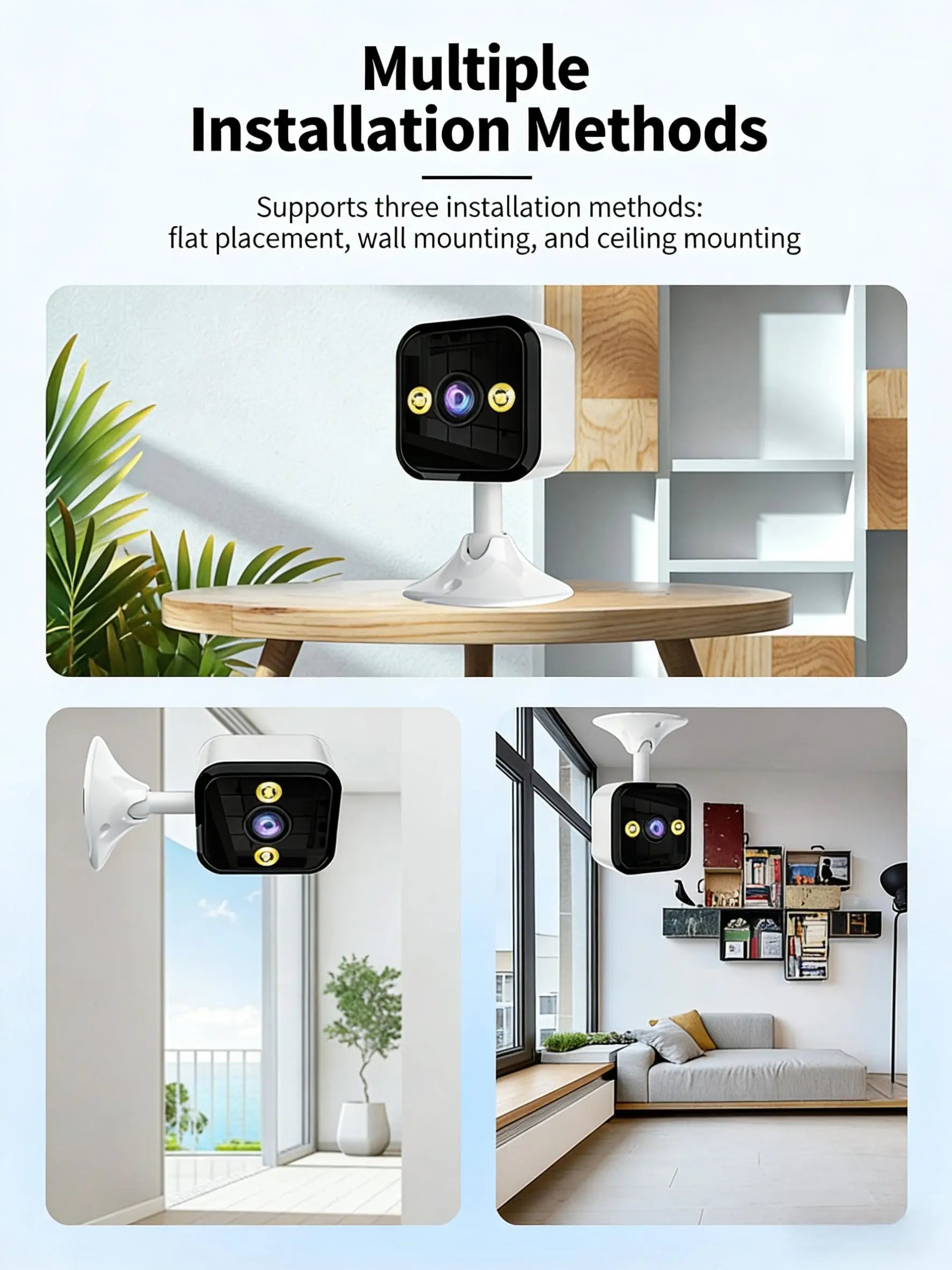 Caméra de sécurité WiFi 1080P intérieure extérieure IP66 vision nocturne