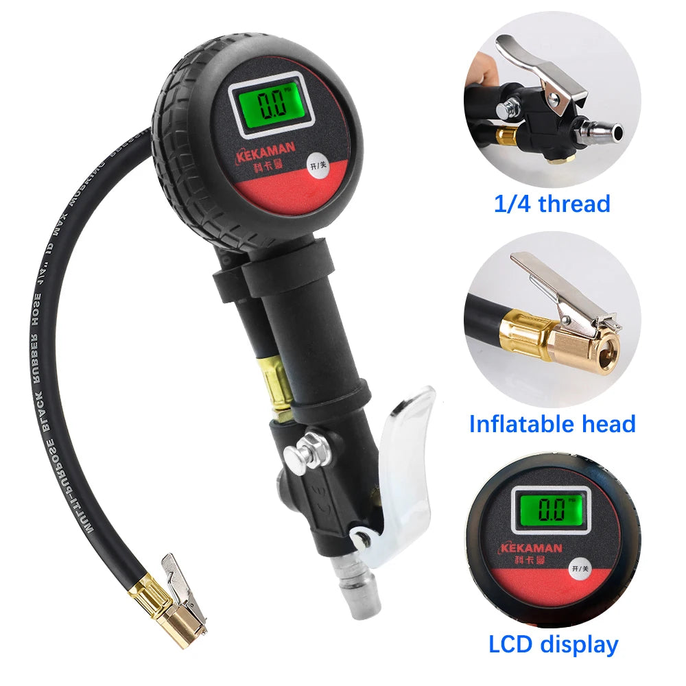 Digital Tyre Pressure Gauge with Release Button