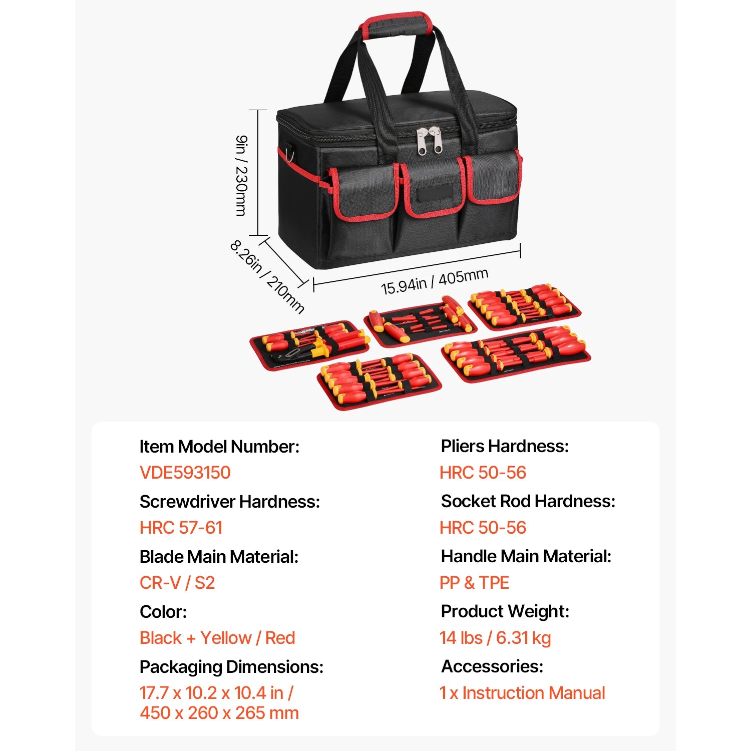 11-Piece 1000V Insulated Screwdriver Set with Voltage Tester