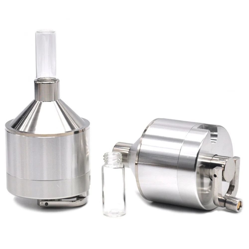 Metal Herb Grinder 44 mm and 56 mm with Spoon and Bottle