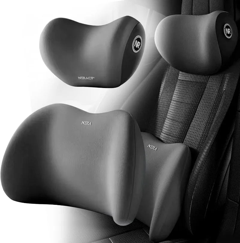 Options de coussin pour appuie-tête et soutien lombaire de voiture