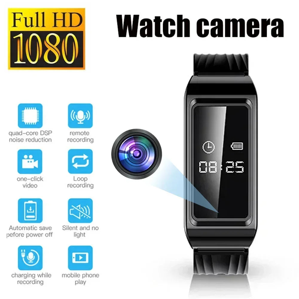 8-64GB Mini Voice Video Recorder 1080P DV Professional Digital Bracelet Dictaphone Portable Home Smart Small Security Camcorder