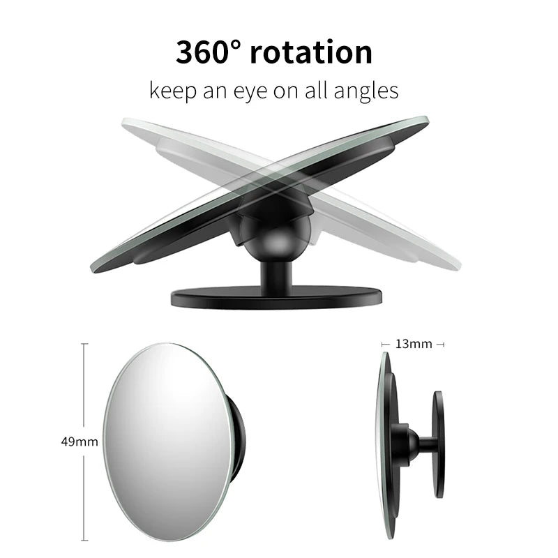 Car Blind Spot Mirror 2pcs 360° Wide Angle HD Convex Glass