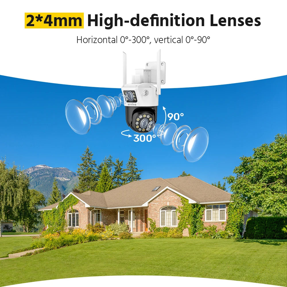 ANNKE 6MP Dual-Lens Outdoor WiFi PT Security Camera