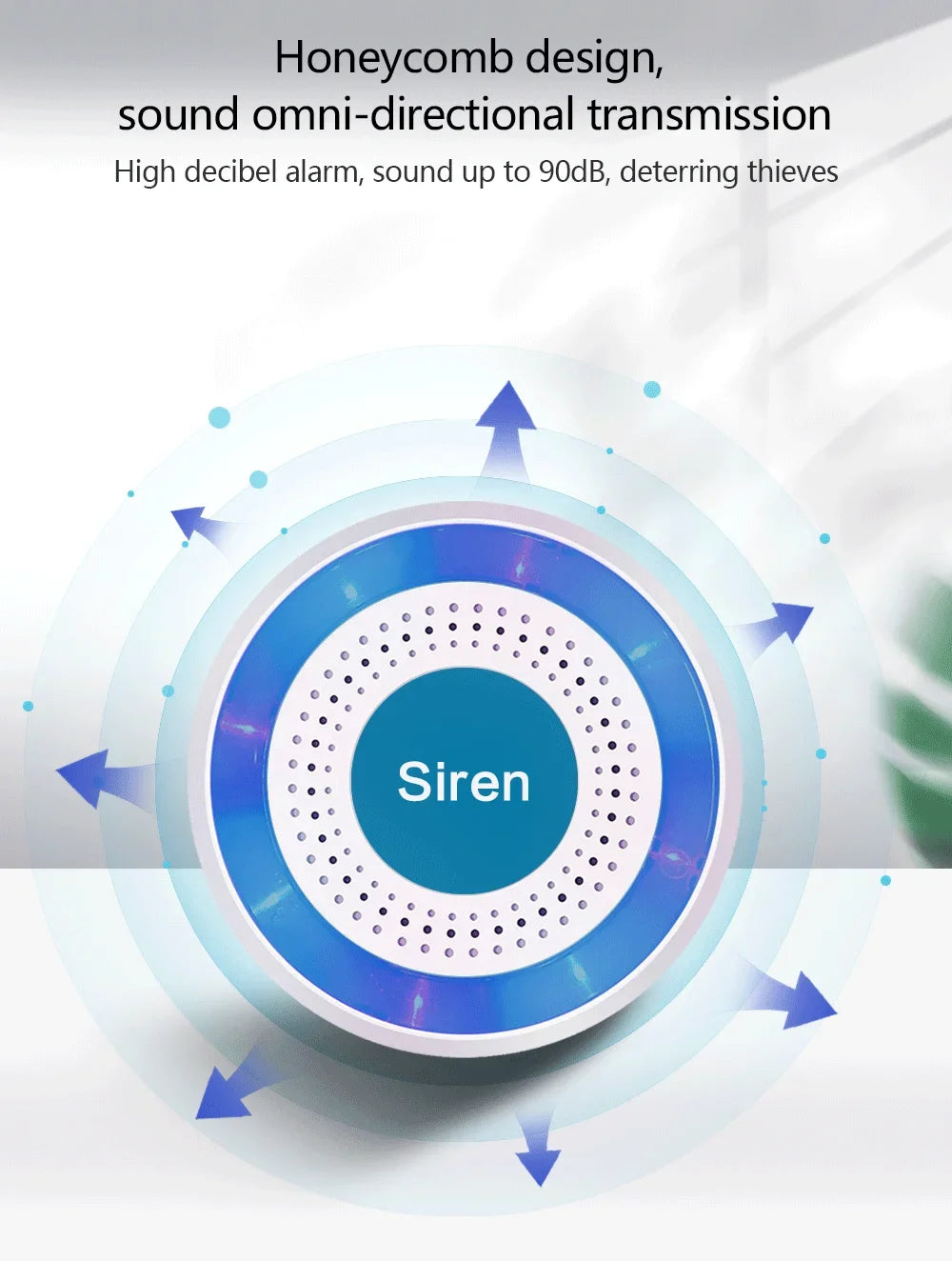 Wireless Alarm System 433MHz with Remote Control, Door Sensor and PIR Sensor