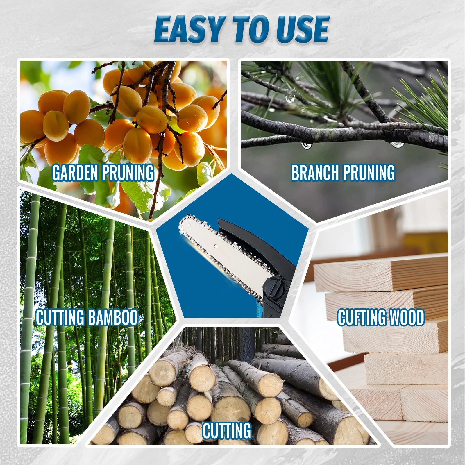 Akku-Kettensäge für Makita 18V – 6 Zoll Mini tragbare Kettensäge