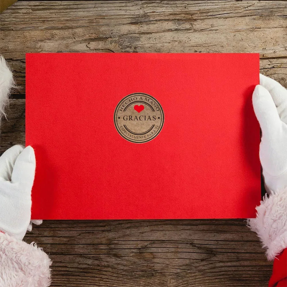 Kraft Gracias Thank You Labels Stickers