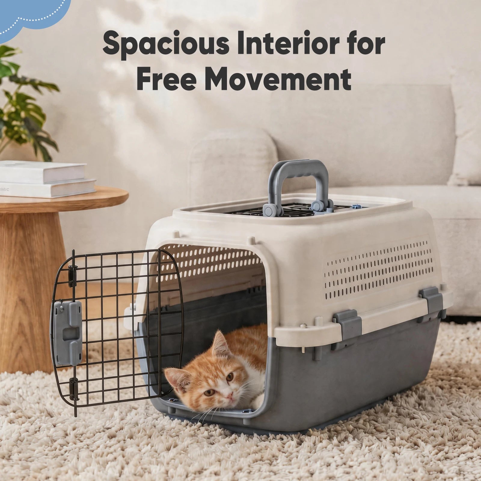 23-Zoll Transportbox für kleine Hunde und Katzen