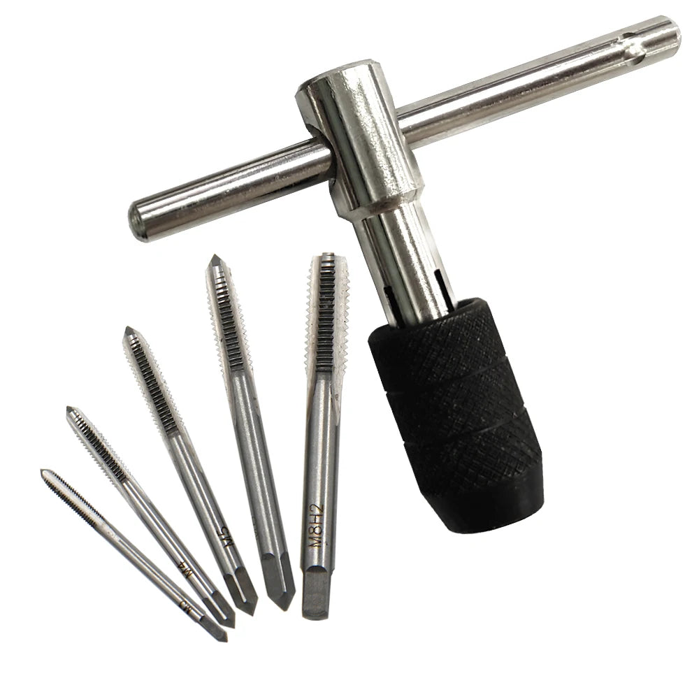 T-type 3mm to 6mm hand tap wrench thread tapping tool set hand wrench thread tapping M6 to M8 tool set 