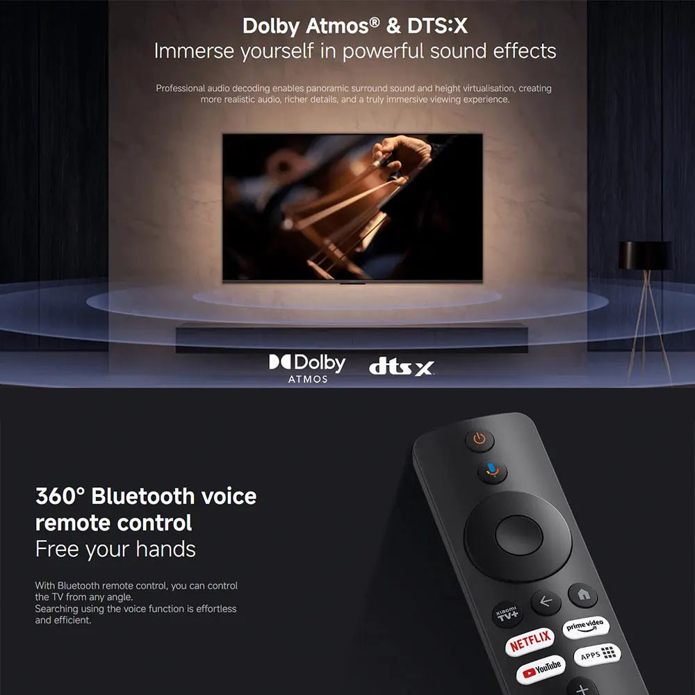2025 Xiaomi TV Stick 4K 2nd Gen, Google TV, WiFi 6 Portable Streaming Media, Netflix Google Assistant, Smart TV Dongle BT5.2