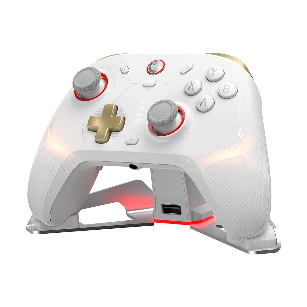 GameSir Cyclone 2 Bezdrátový Pro ovladač Bluetooth hernípad s nabíjecí stanicí Hall Effect joysticky pro Nintendo Switch, iPhone, Android & PC
