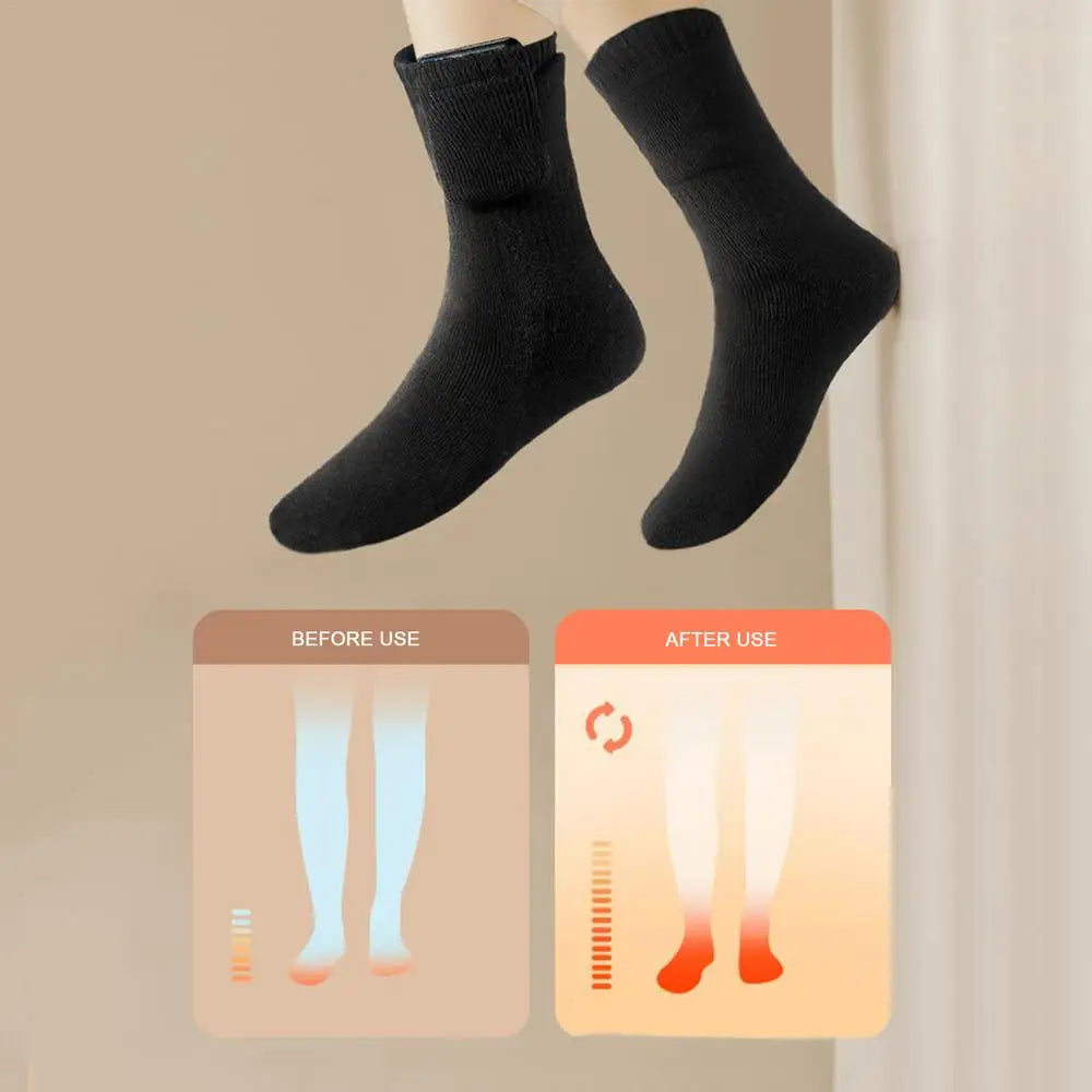 USB-Powered Heated Socks — One Pair