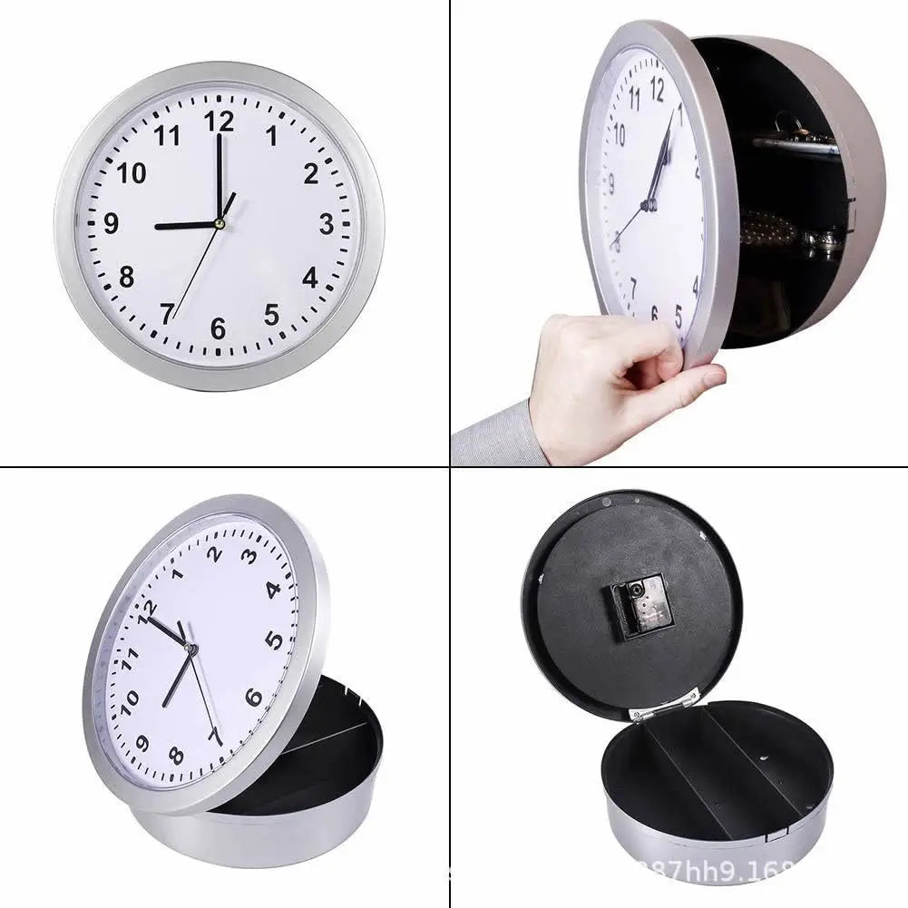 Horloge murale cachée avec coffre-fort et rangement secret pour argent liquide et objets de valeur