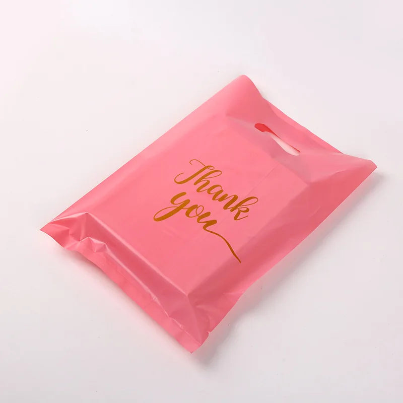 10/50/100Pcs Thank You Gift Bags Plastic Wedding Birthday Party Treat Bags Favors Small Business Shopping Candy Cookie Packaging