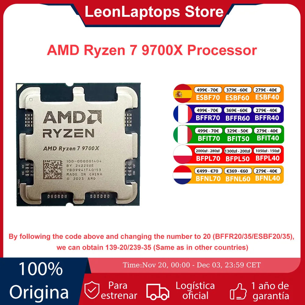 AMD Ryzen 7 9700X Gaming Processor