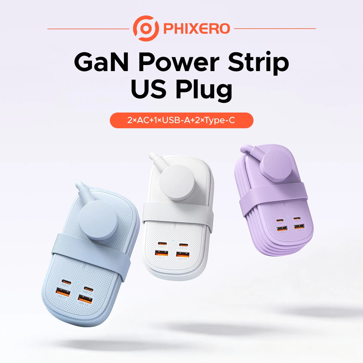 US-Plug Power Strip with USB Ports - Model Options