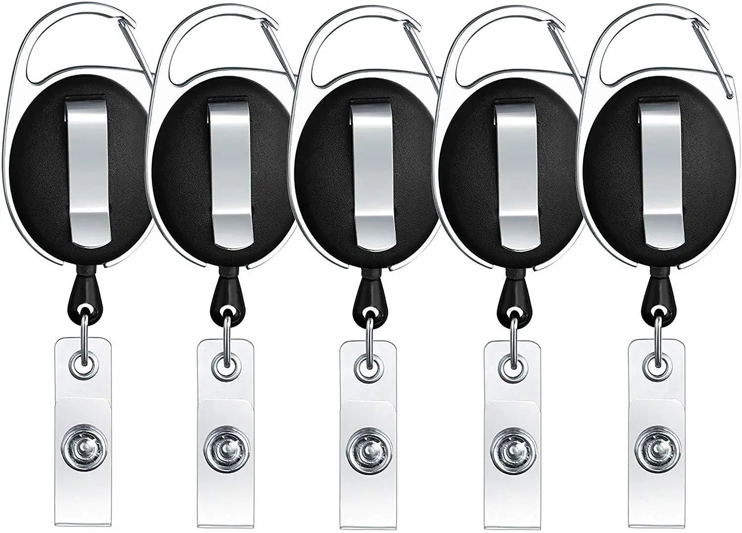 Retractable Crystal ID Badge Reel Keychain