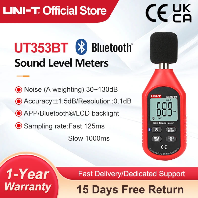 UNI-T UT353BT Bluetooth-geluidsniveaumeter