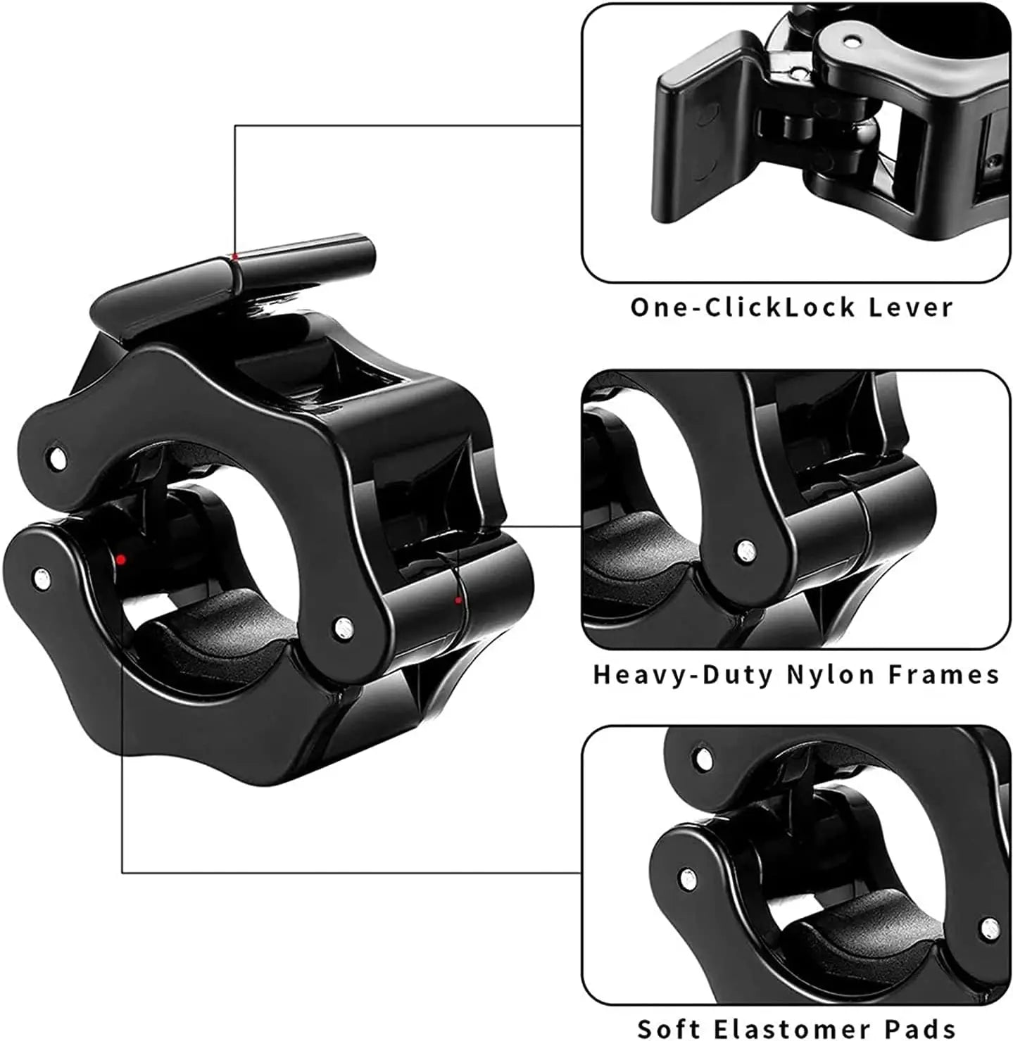 Güç Antrenmanı için Hızlı Bırakma Halter Kelepçeleri
