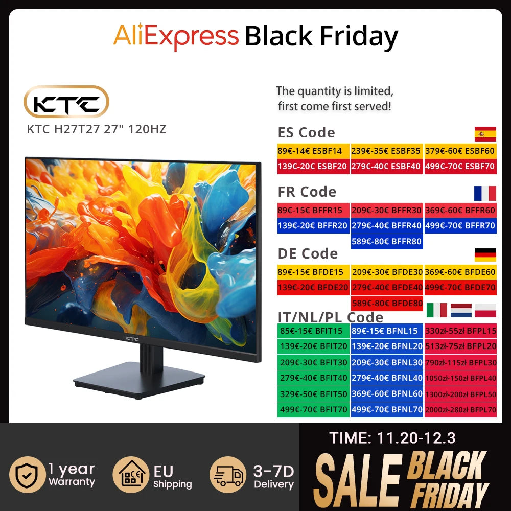 KTC H27T27 27" QHD 100Hz Gaming Monitor