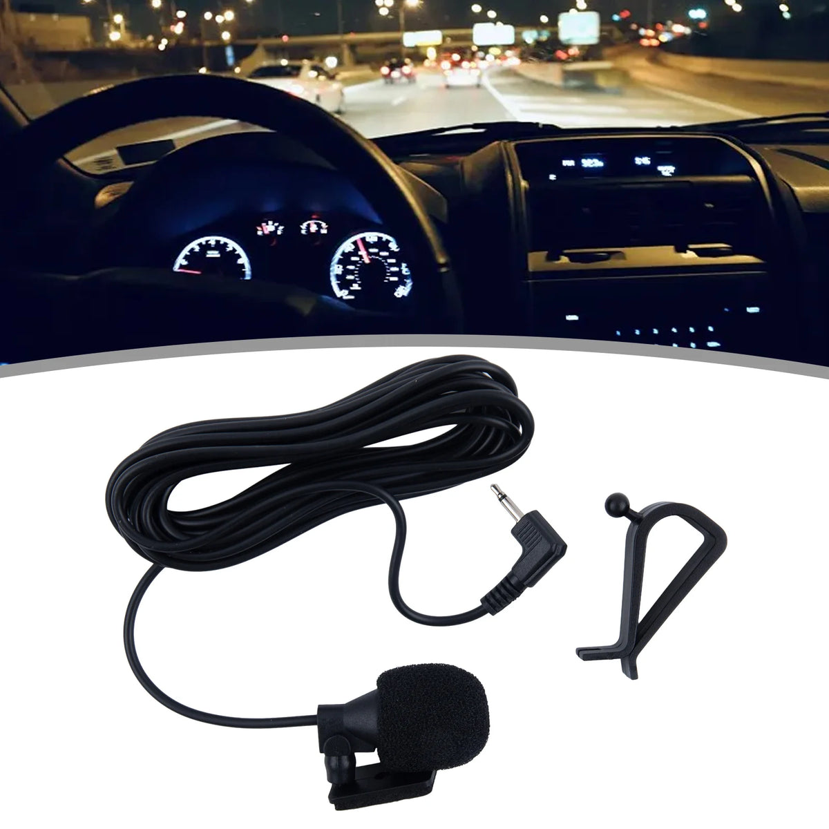 Microfone para automóvel de 3 metros, microfone externo de 2,5mm para autorrádios Pioneer, recetor de rádio, áudio, mãos-livres