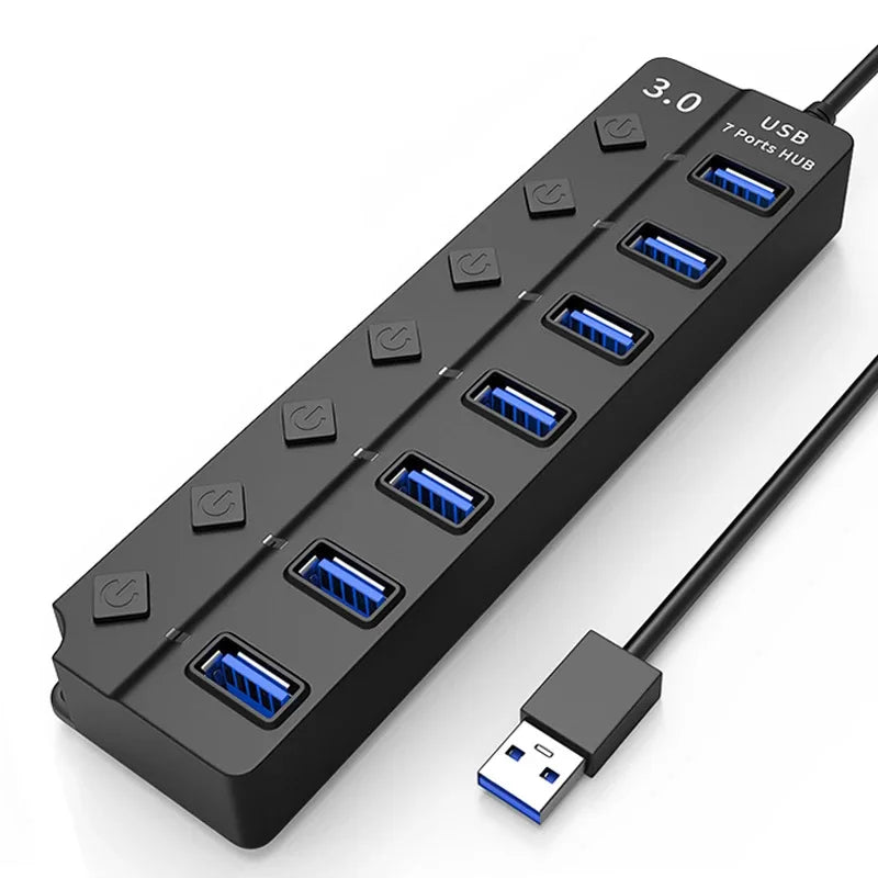 USB-C Hub with Four or Seven Switched USB Ports