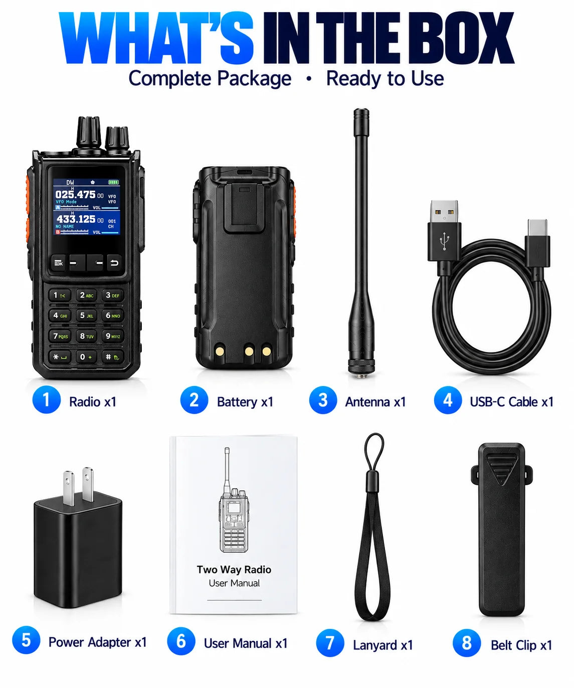 H28Y Handheld Two-Way Radio with Shortwave Receiver
