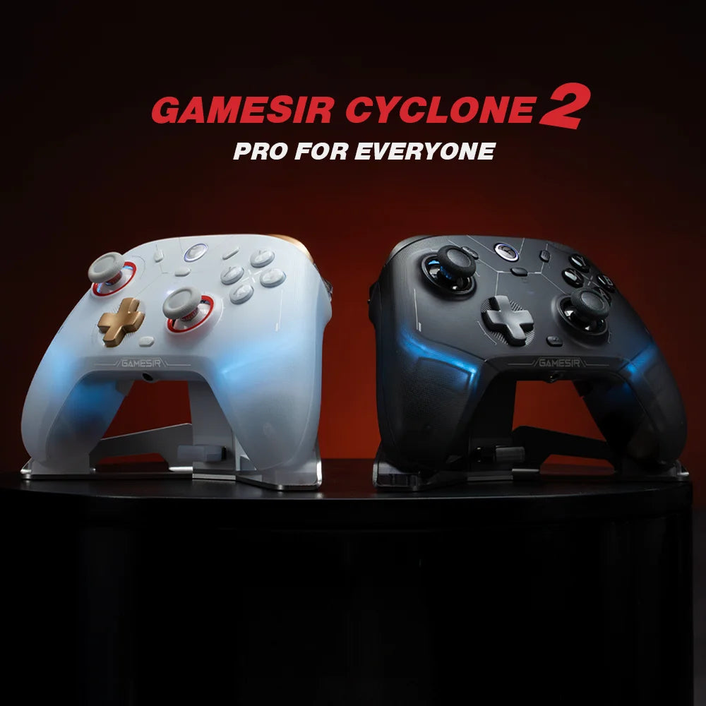 GameSir Cyclone 2 Bezdrátový Pro ovladač Bluetooth hernípad s nabíjecí stanicí Hall Effect joysticky pro Nintendo Switch, iPhone, Android & PC