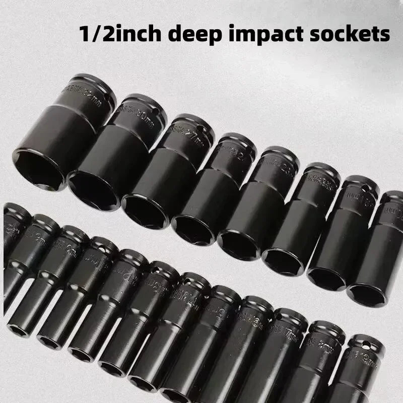 Half-Inch Drive Deep Impact Socket Set