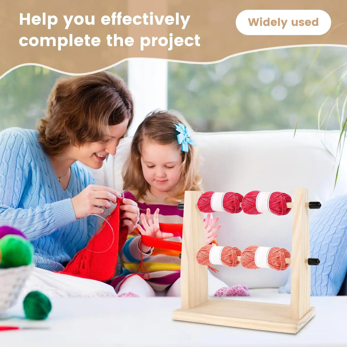 Double Yarn Holder Stand for Knitting and Crochet