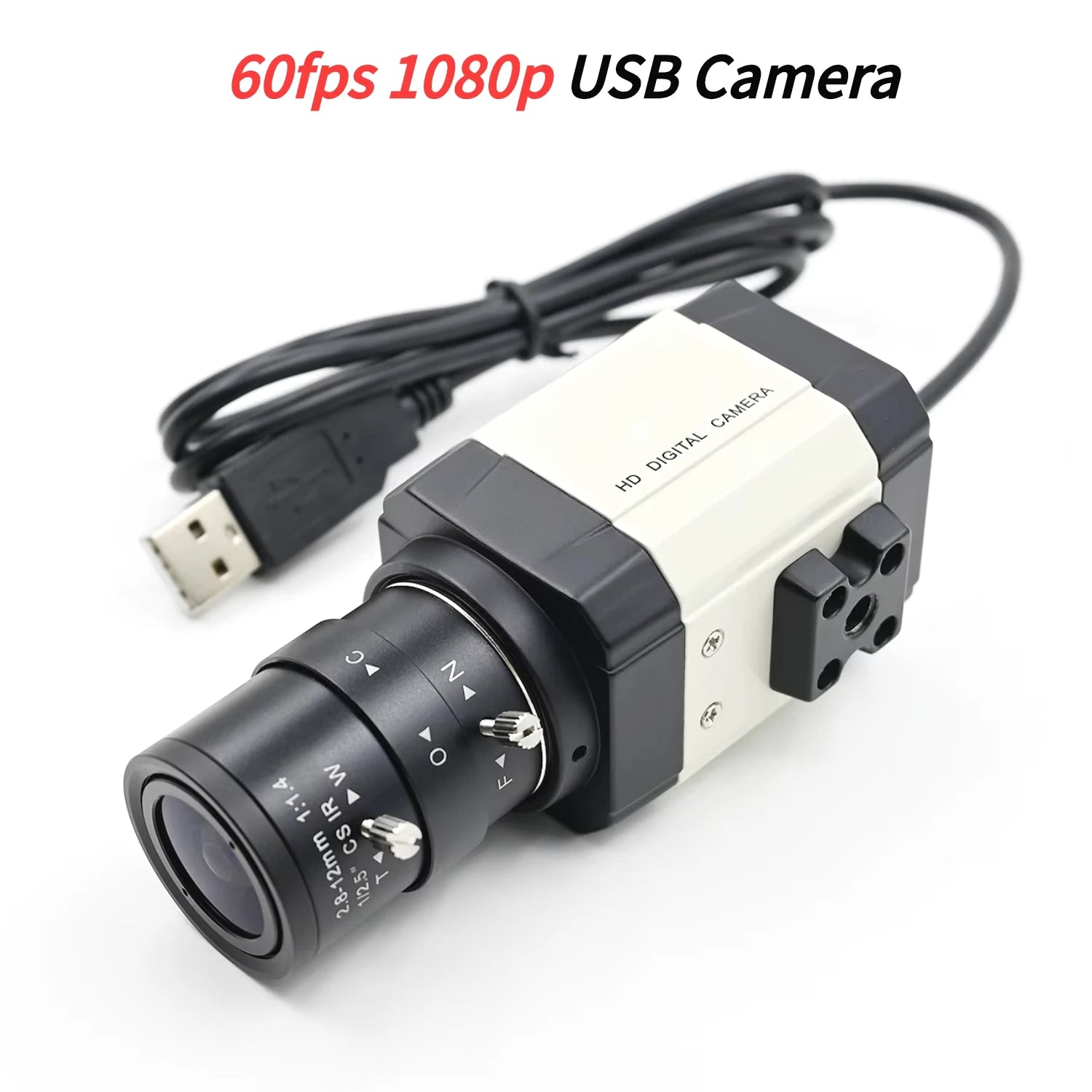 GXIVISION USB Camera 1080P 60fps with Varifocal CS Lens