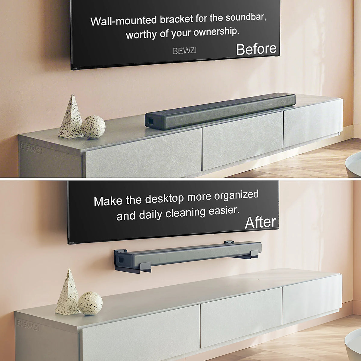 Adjustable Steel Soundbar Wall Brackets