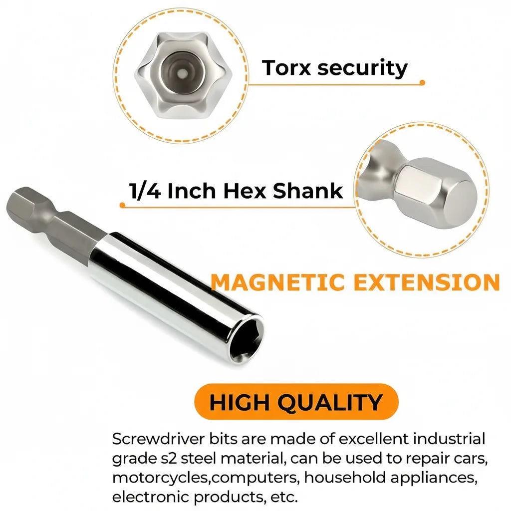 33pcs Security Screwdriver Bit Set with Magnetic Holder and Case