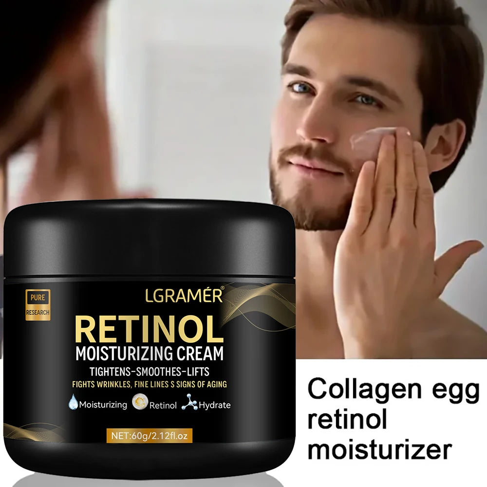 Men's Retinol Face Moisturizer Moisturizing Retinol Cream Anti-Wrinkle Aging Moisturizing Shrink Pores Whitening Smooth Retinol 