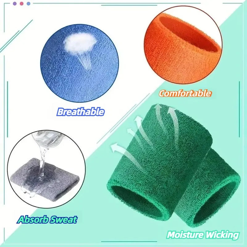 8×10CM Towel Sports Wristbands Tennis Sweat Bands Wrist Guard For Basketball Volleyball padel Fitness Sweatbands Wrap Padel Cuf 