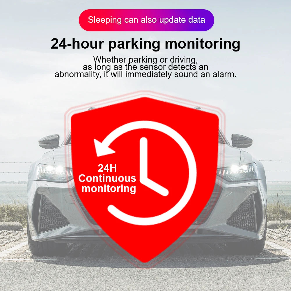 Solar TPMS Tire Pressure Monitoring System with External Sensors