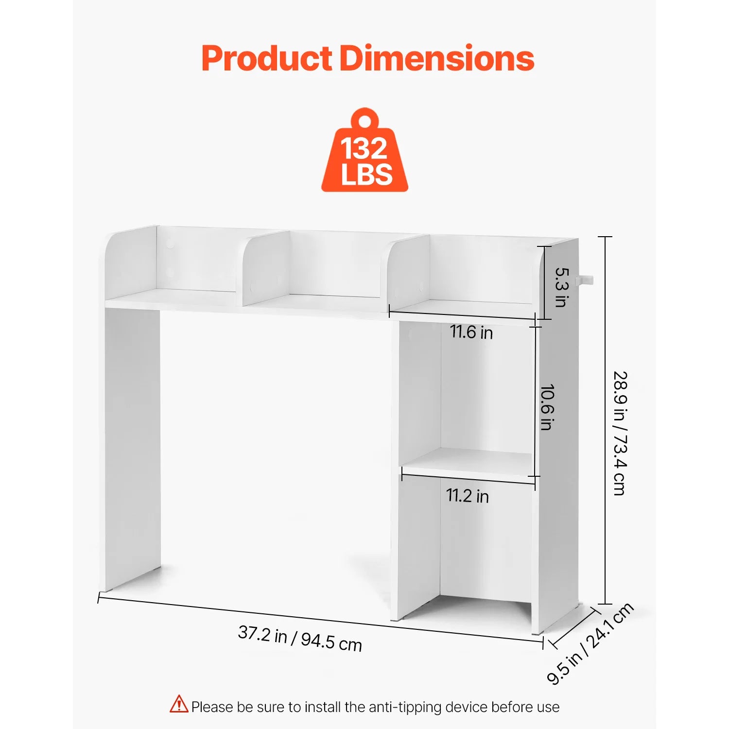 Desktop Bookshelf Storage Organizer 1/2/3-Tier Wood Display Shelf