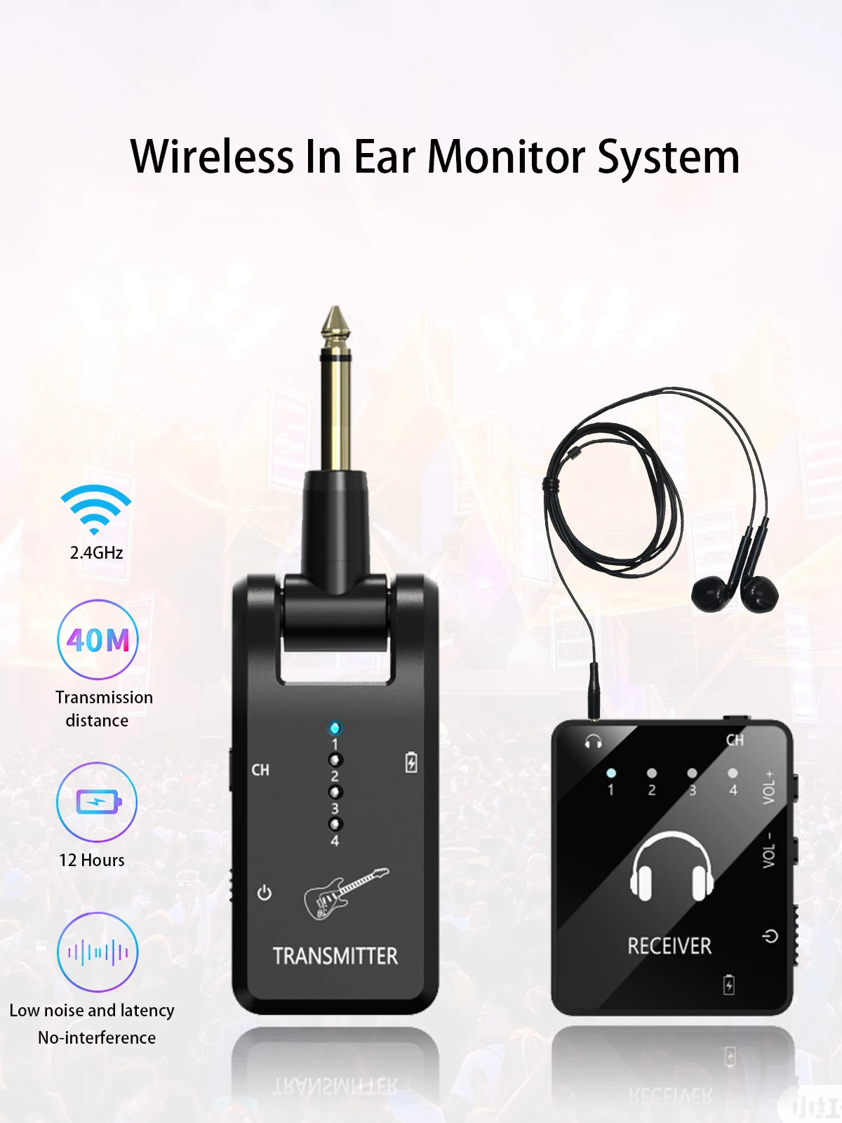 MB-9 trådlöst in-ear övervakningssystem