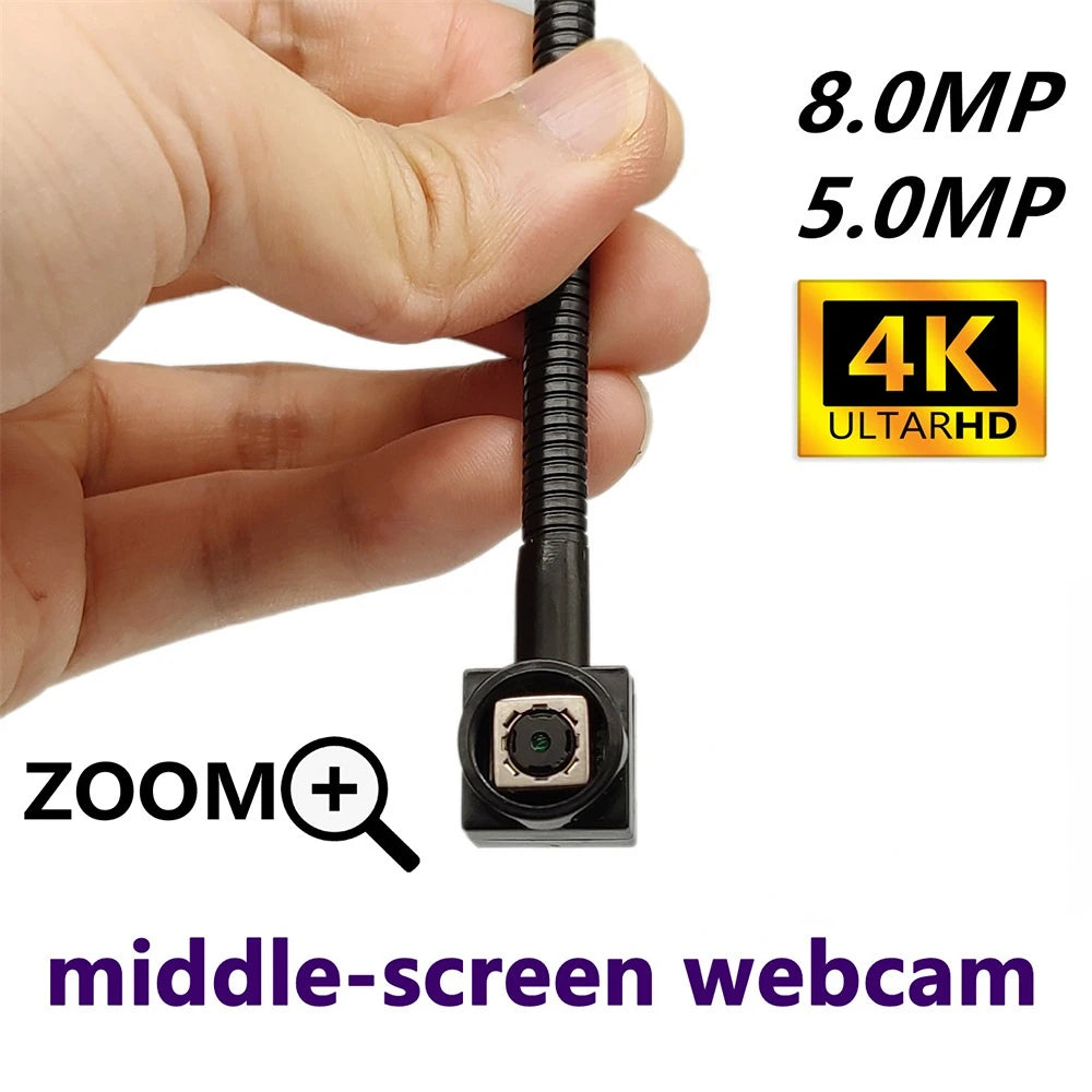 Adjustable Mini USB Camera 4K with Auto Focus and Audio