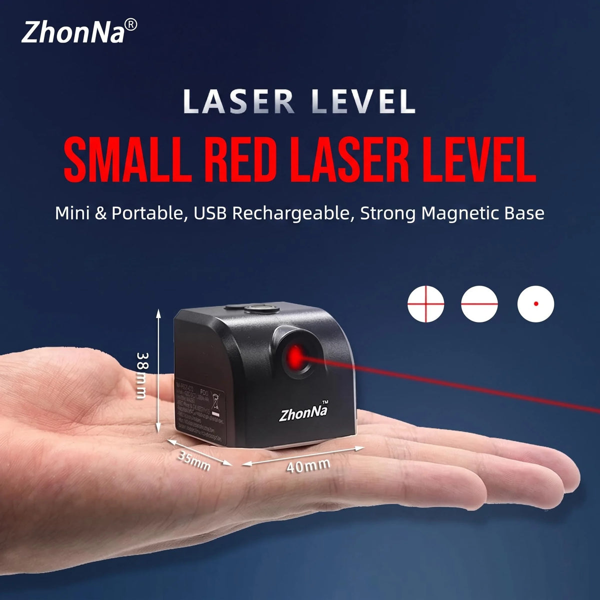 Mini Red Laser Alignment Tool - Beam Options