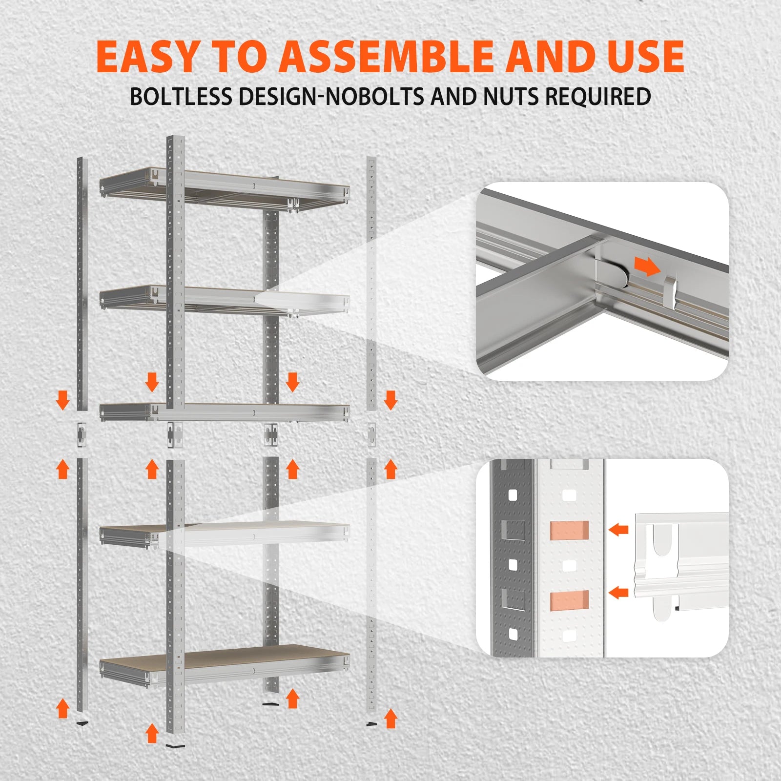 DayPlus 5‑Tier Boltless Garage Shelving Unit