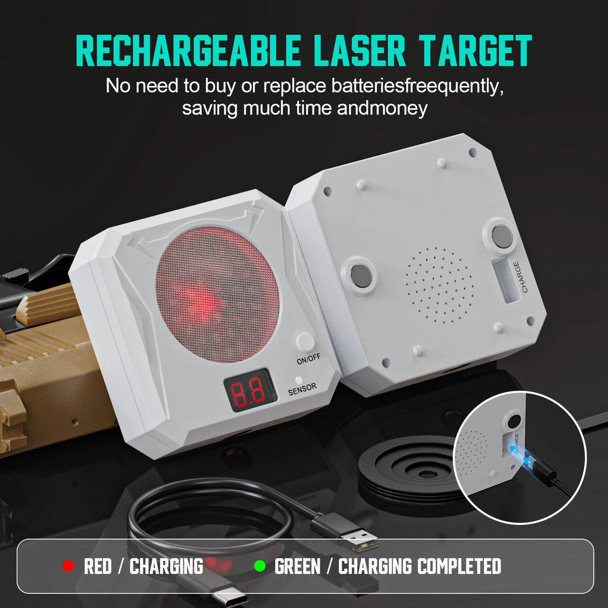 Cible laser à induction infrarouge avec score électronique