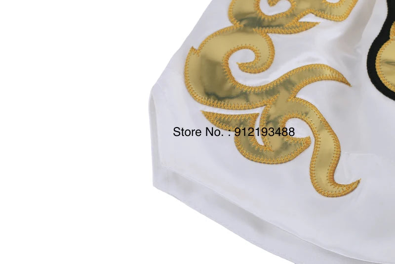 Muay Thai Shorts 2024 New Boxing Shorts Women Men Child Embroidery Kickboxing Training Pants Sanda Martial Arts Fight Equipment 
